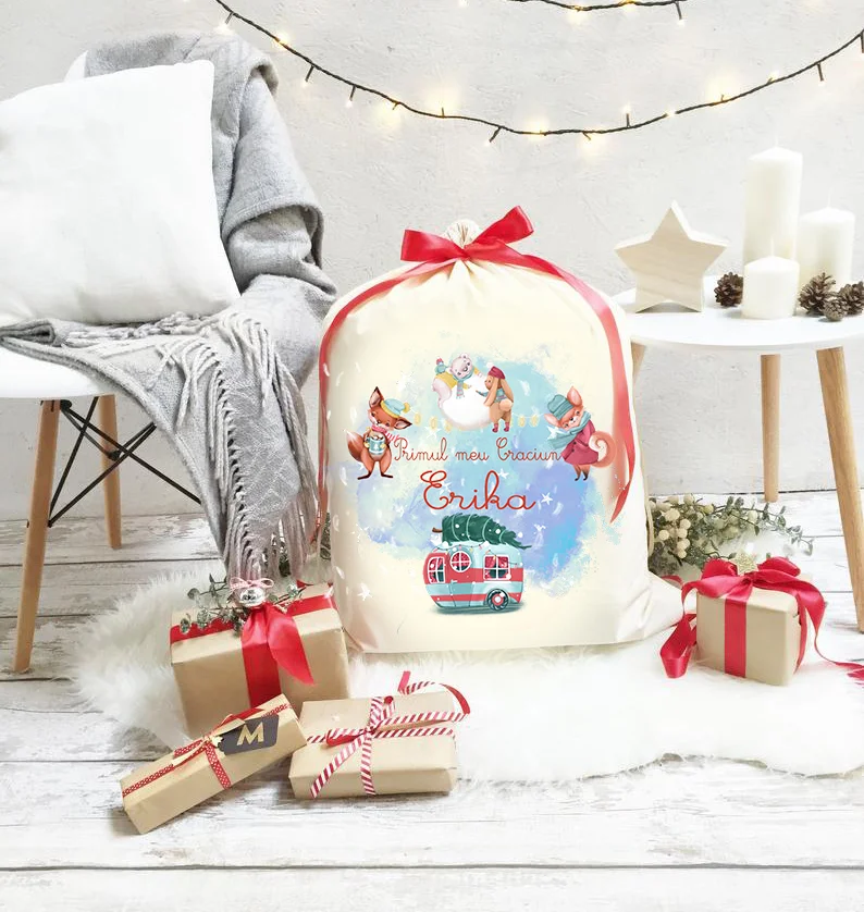 Sacul Mosului  - Sac personalizat Animale Simpatice