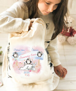 Sacul Mosului  - Sac personalizat Pinguinul magic