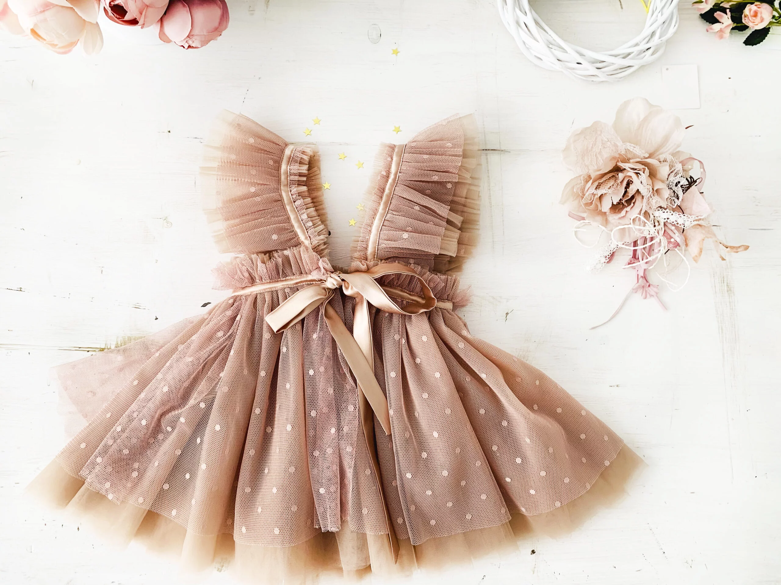 Sarafan roz din tul - imagine 2