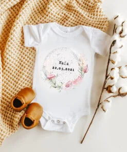 Body Bebelus Personalizat Cer si Flori