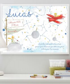 Micul Print Zburator- Poster personalizat harta stelelor