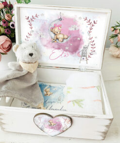 Set cadou bebe noapte instelata Roz