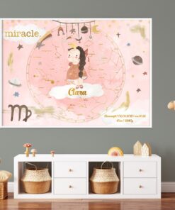 Alternative view of Astro bebe - Tablou personalizat harta stelelor si zodie