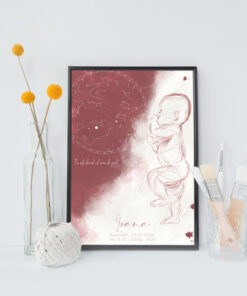 Alternative view of Bebelus - tablou personalizat cu schita 1:1 a bebelusului