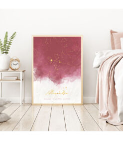 Tablou Personalizat Harta Cerului Roz