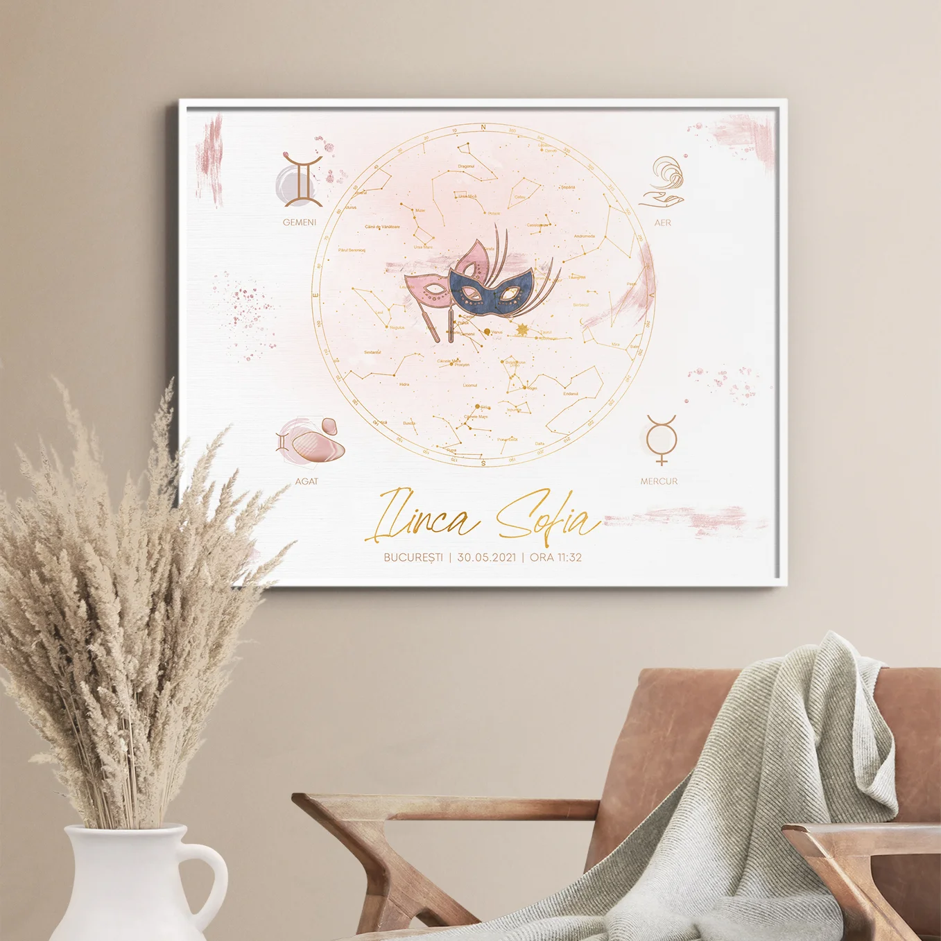 Tablou Personalizat Harta Cerului- Astro Magic - imagine 2