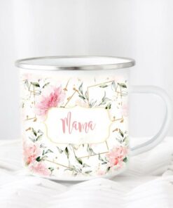 Cana personalizata Flori Roz