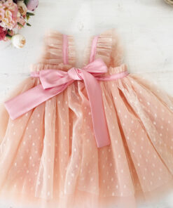 Alternative view of Rochita Botez Roz Prafuit din Tule Delicat