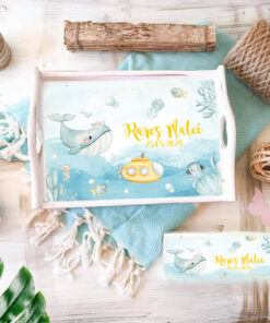 Set 1 an Sea - tava si cutiuta mot tematica marina