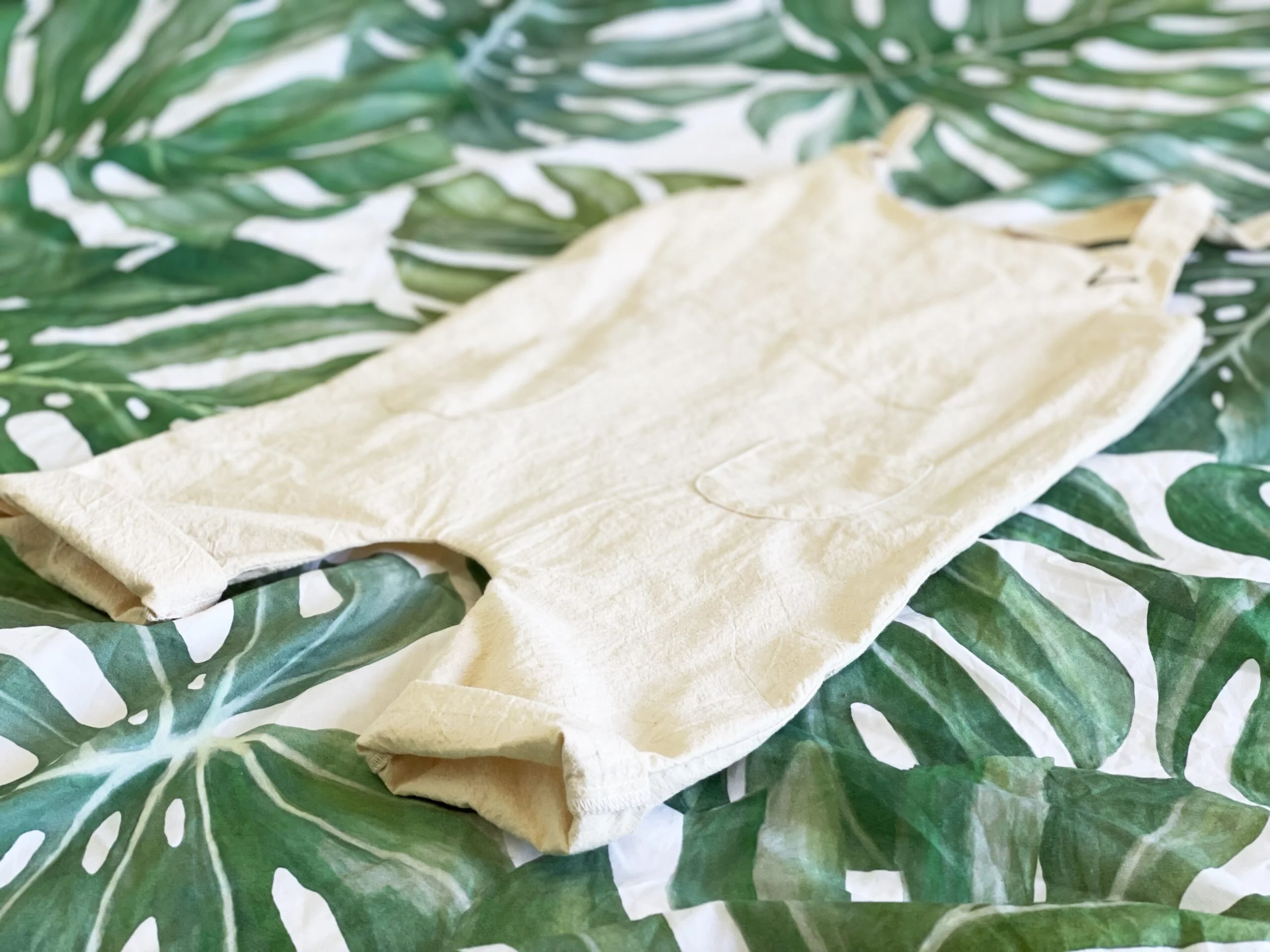 Costumas de vara bebe din bumbac Natur - imagine 5