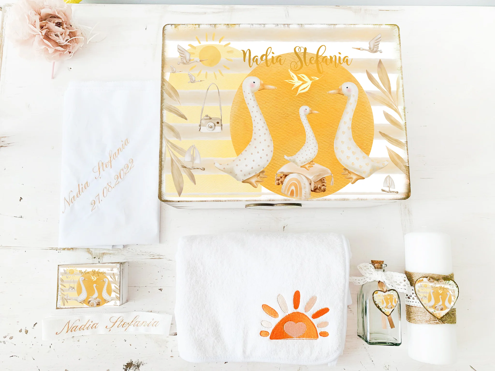 Trusou Botez Personalizat Familia Boho