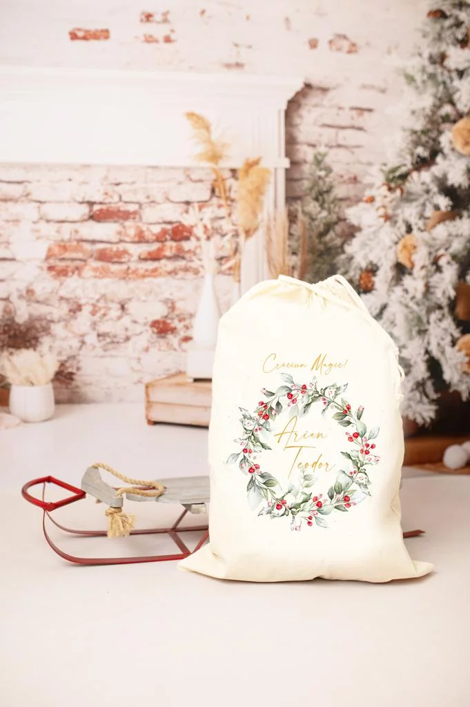Sacul Mosului  - Sac personalizat Craciun Noel