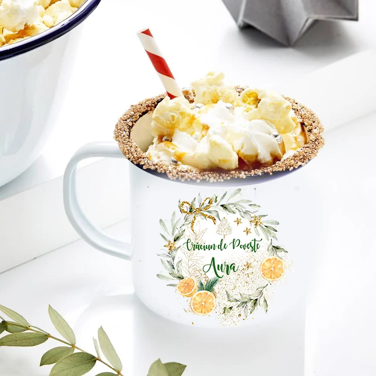 Cana emailată personalizata Craciun Portocale Dulci