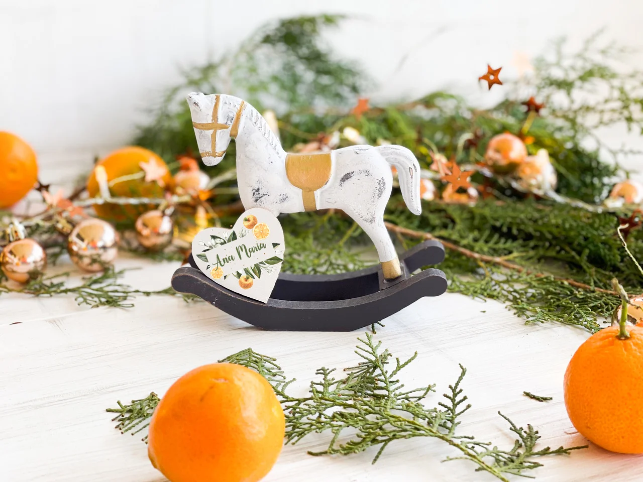 Decoratiune Craciun Personalizata Calut Lemn