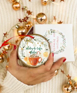 Glob personalizat Iubitor de cafea - ornament cerc