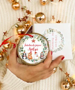 Alternative view of Glob personalizat Iubitor de pisici - ornament cerc