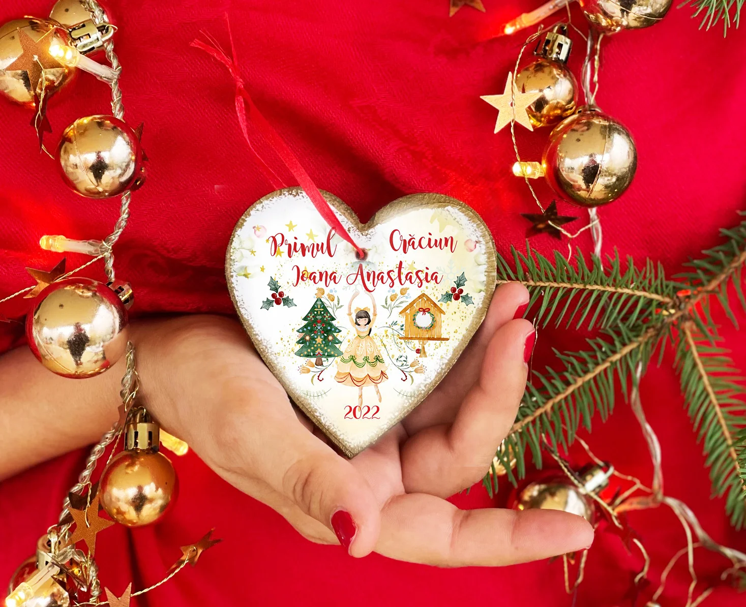 Primul Craciun Nutcracker - ornament personalizat fetita sau baiat - imagine 2