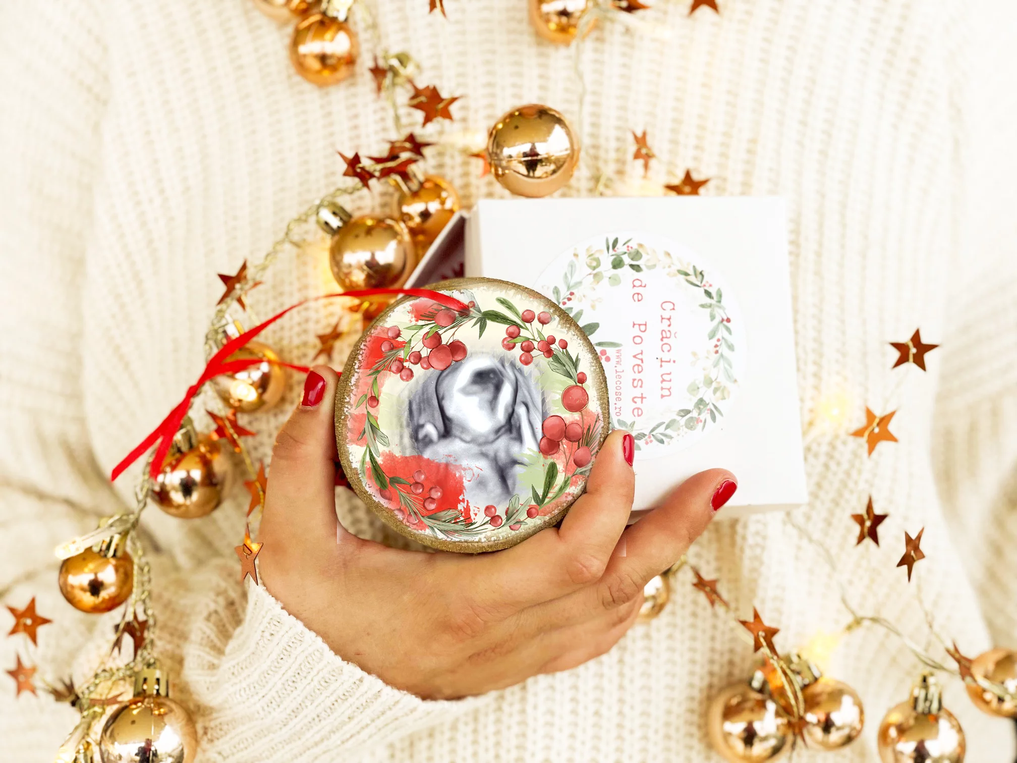 Craciun Ecografia MAgica - ornament cu ecografia bebelusului