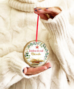 Glob personalizat Iubitoare de Carti - cerc ornament