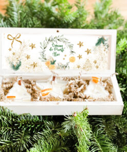 Alternative view of Set cadou Craciun personalizat Portocale - Lumanarele asortate