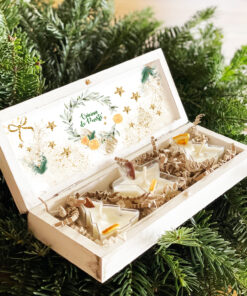 Set cadou Craciun personalizat Portocale - Lumanarele asortate