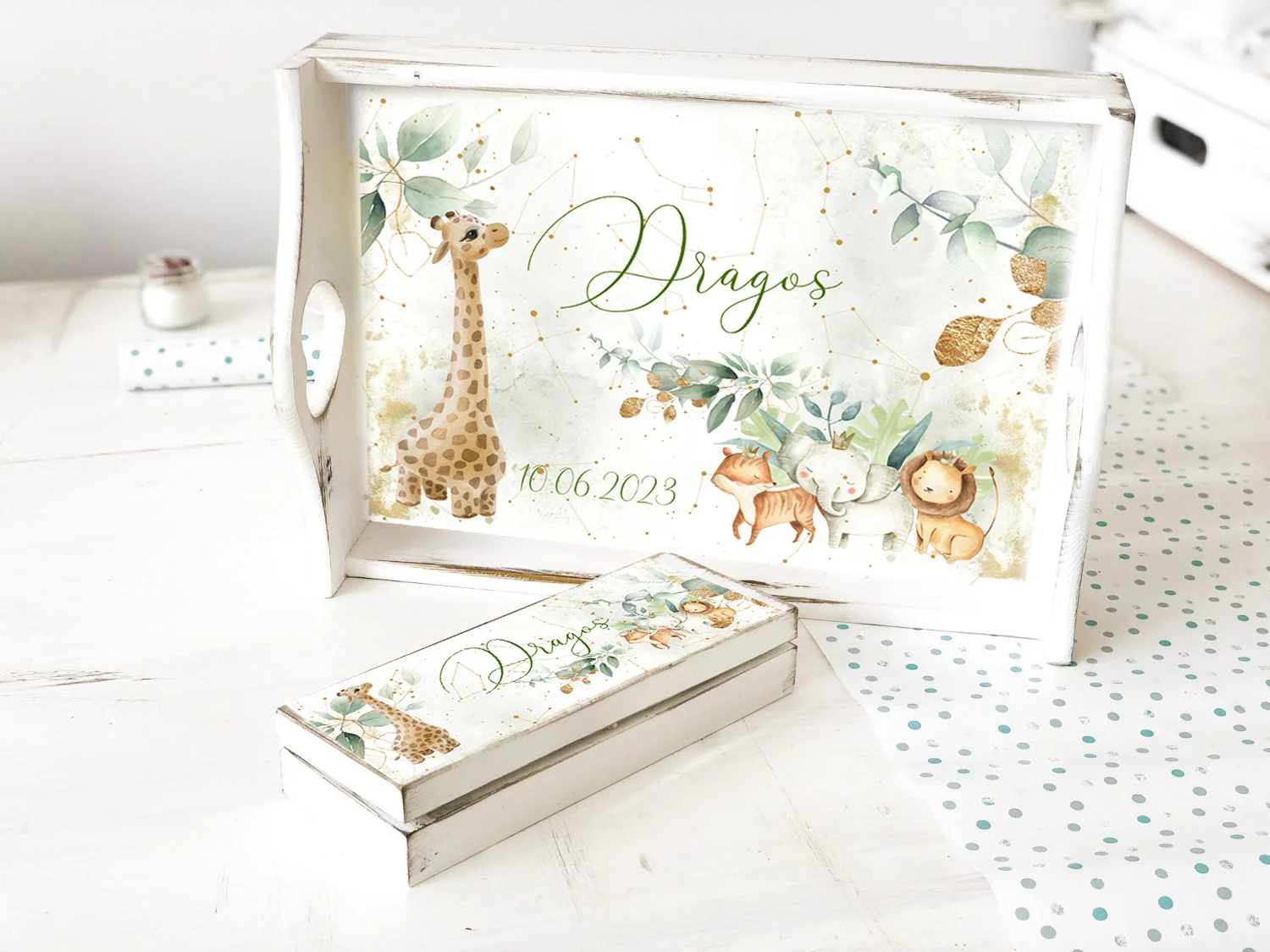 Set 1 an Jungla si Stele - tava mot si cutiuta suvita harta stelelor