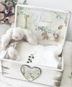 Alternative view of Set cadou bebe cu jucarie și păturică muselină personalizate Jungla