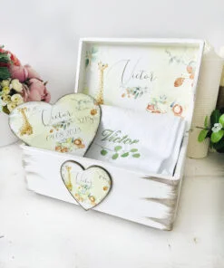 Set Cadou Bebe cu prosop personalizat