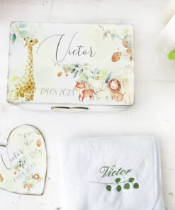 Set Cadou Bebe cu prosop personalizat - imagine 2