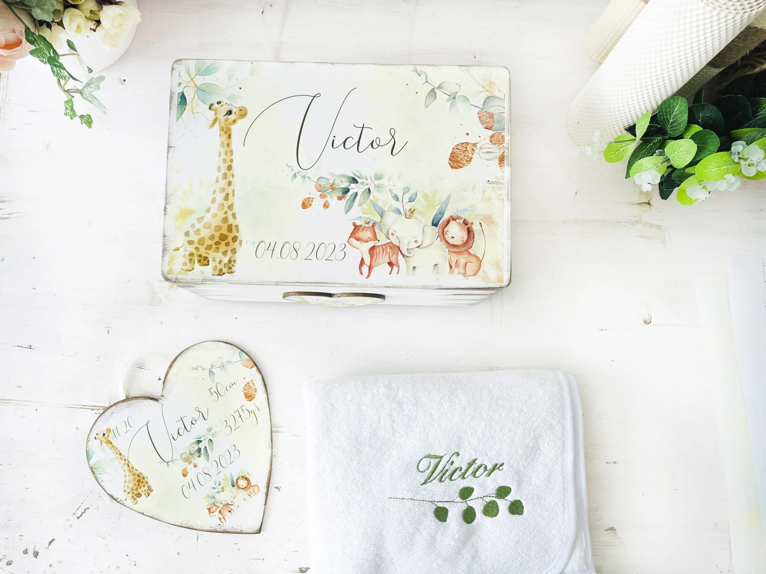 Set Cadou Bebe cu prosop personalizat - imagine 2