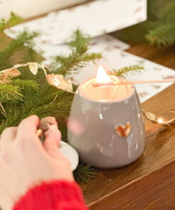 Alternative view of Îngeraș Crăciun Gri - Lumânare din ceara de soia