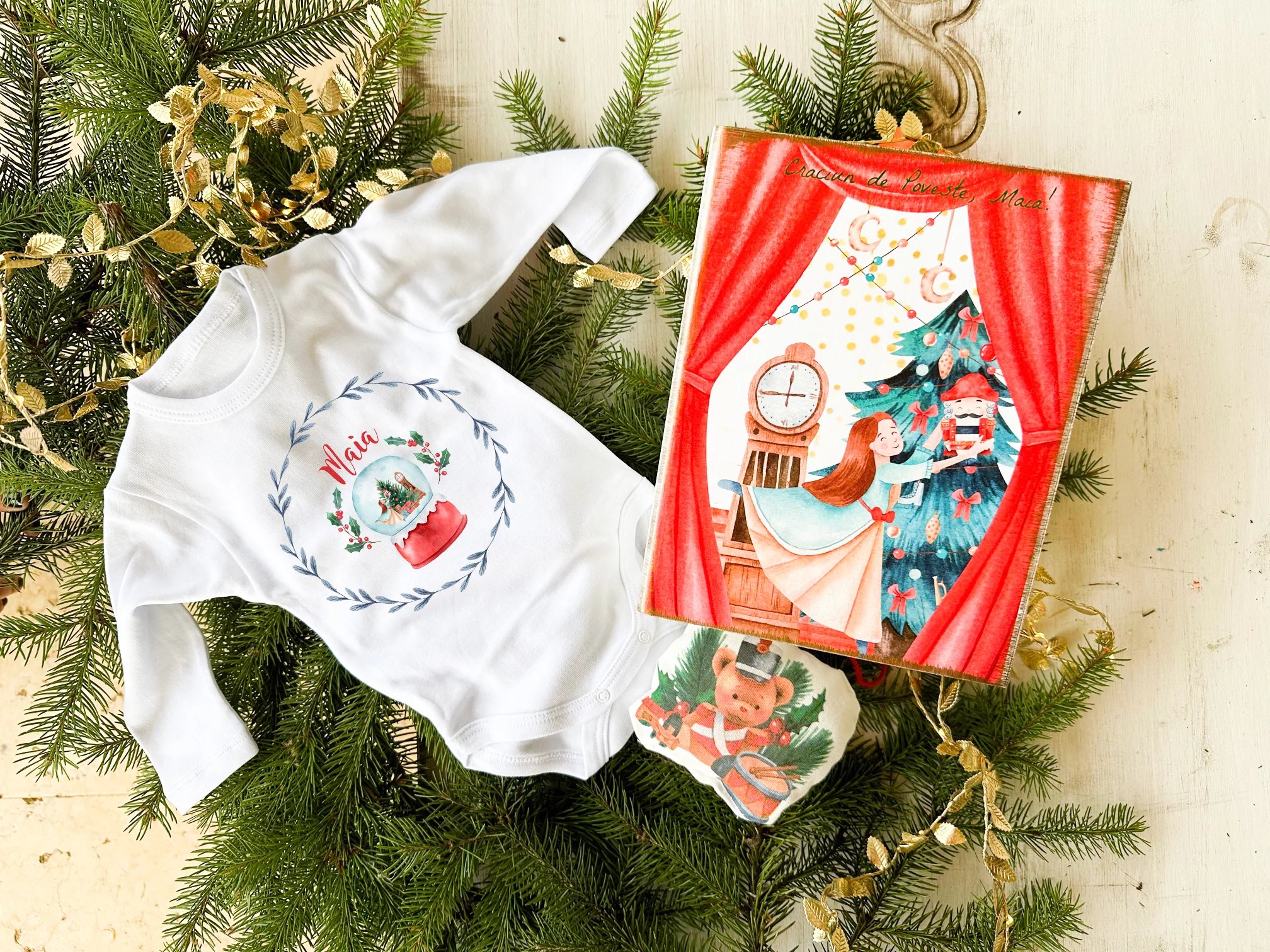 Set cadou personalizat pentru copii Poveste de Crăciun - imagine 2