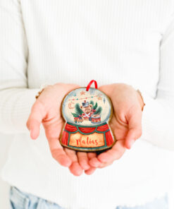 Glob personalizat Ursulet ornament Craciun