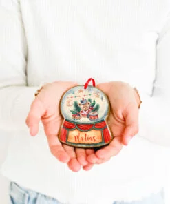 Glob personalizat Ursulet ornament Craciun