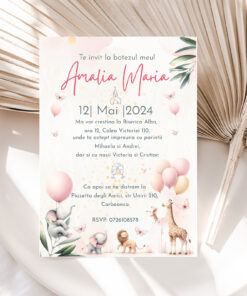 Alternative view of Tavita mot si cutitua suvita Set 1 An Animale Jungla si Baloane Roz