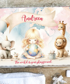 Alternative view of Cutie personalizata amintiri Glob Pamantesc Fetite