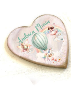 Set 10 marturii zana curcubeu magneti personalizati copii