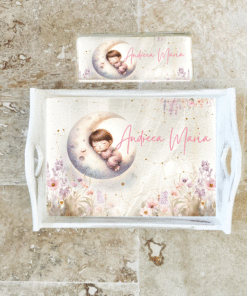 Set 1 an Bebe pe luna - tava mot si cutiuta suvita harta stelelor Fetita