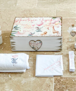 Trusou Botez  Personalizat Jungla și Baloane Roz