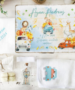 Trusou Bebelus Personalizat prin Broderie Safari si Dovleci