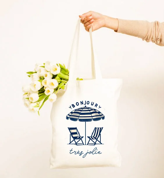 Sacosa Panza din Bumbac Natur - Plaja