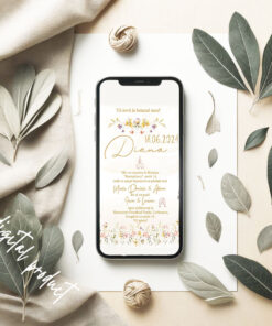 Invitatie digitala botez Flori de Camp