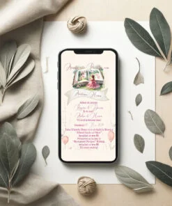 Invitatie digitala Botez sau Petrecere Povestea mea