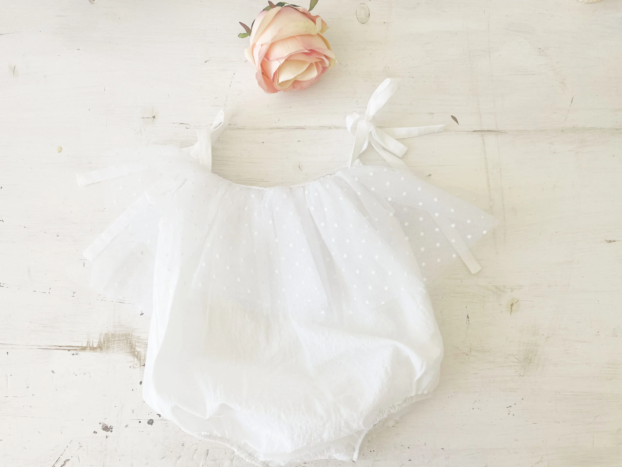 Body Elegant din Bumbac si Tulle