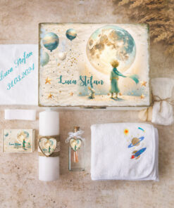 Trusou Bebe Personalizat Micul Print pe Luna Harta Stelelor