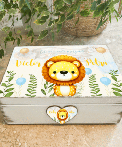 Cutie personalizata amintiri Gradinita Leu