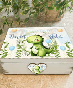 Cutie personalizata amintiri Gradinita Dino