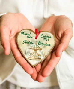 Alternative view of Primul meu Craciun Carusel - ornament personalizat fetita sau baiat