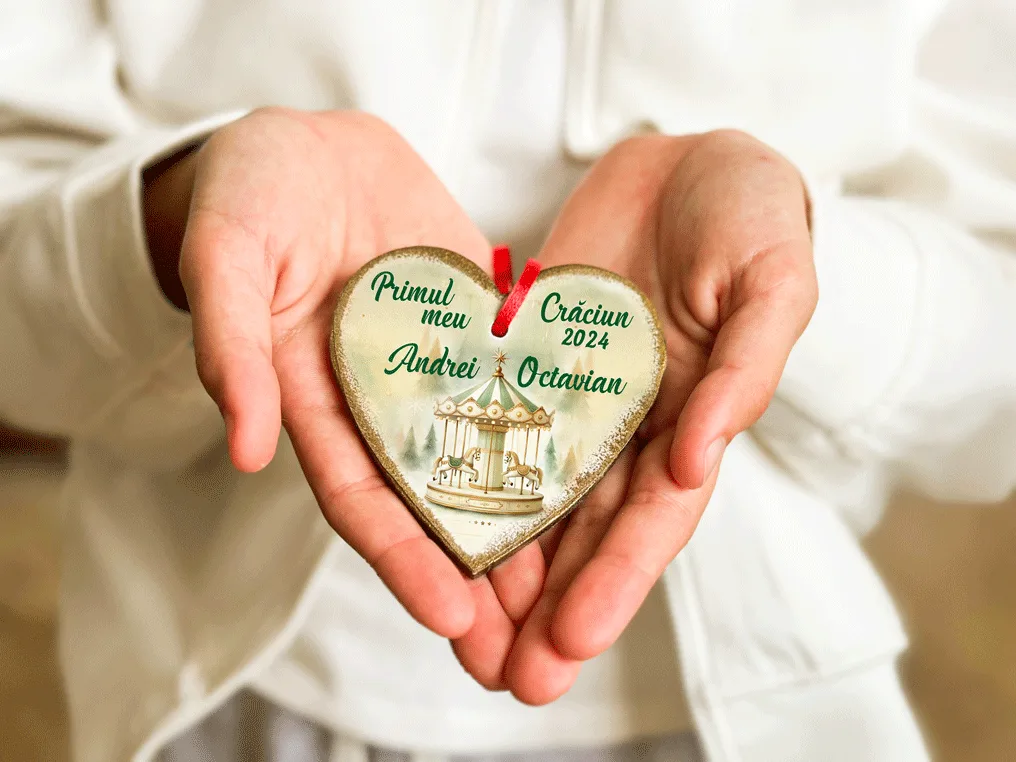 Primul meu Craciun Carusel - ornament personalizat fetita sau baiat - imagine 2