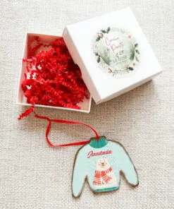 Ornament Personalizat Pulover de Craciun Urs